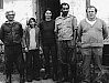1978 - Pracovníci družstva v Zahrádce. Zleva manželé Horvátovi, Marta a Tonda Karolyovi a Milouš Chodora