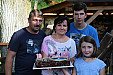 Oslava narozenin Terezky (10) a Rozárky (8) v hasičském klubu 26.8.2017
