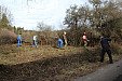 Brigáda na výřez křovin při cestě u rybníka Schánělák v Zahrádce 15.2.2014